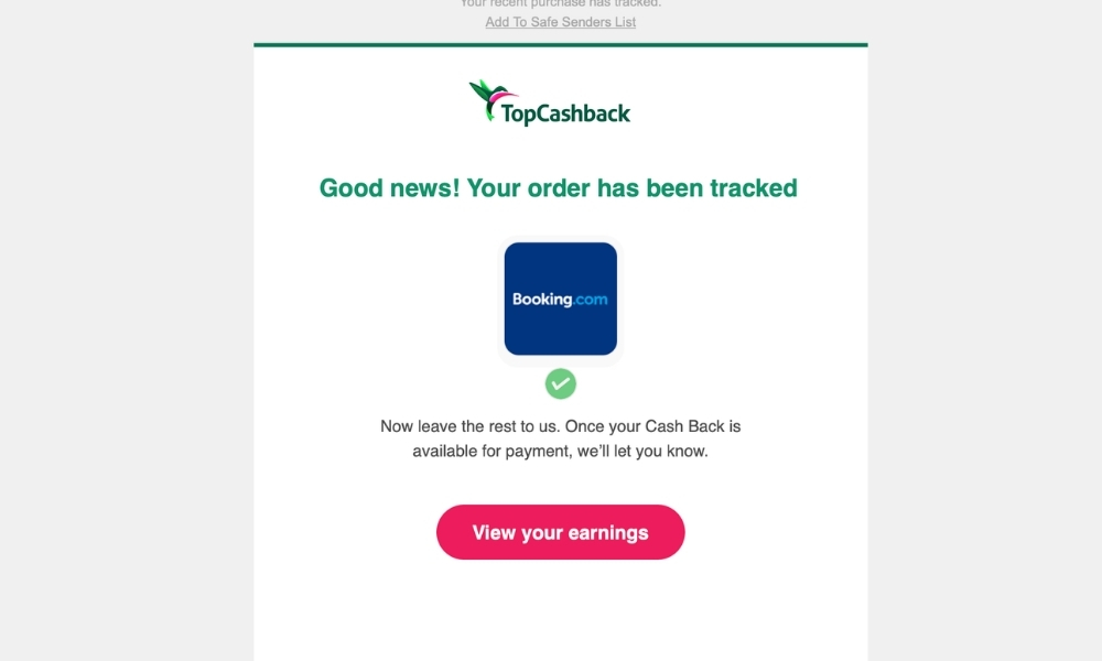 Booking.comの追跡完了