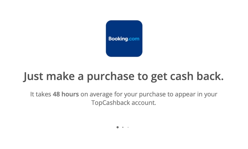 TopCashbackからBooking.comへ