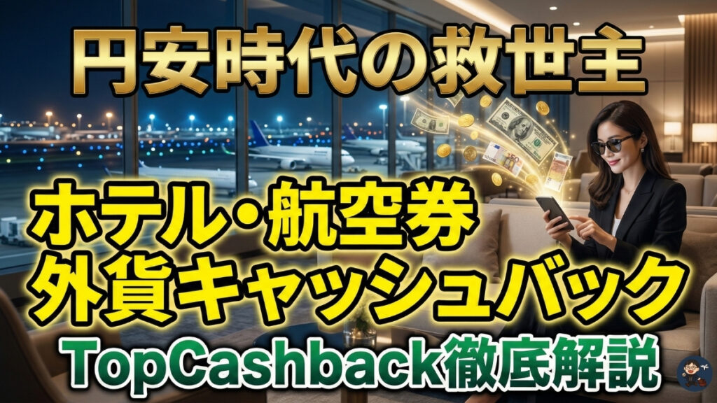 【円安時代の救世主】ホテル・航空券の予約で外貨キャッシュバックを得る方法｜TopCashback徹底解説!-2