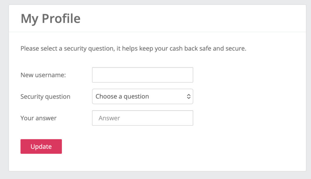 プロフィール設定