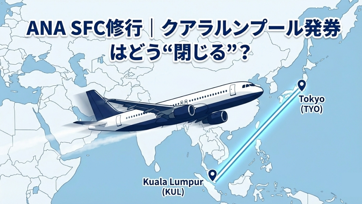 ANA SFC修行｜クアラルンプール発券はどう“閉じる”？PP効率と4つの完了ルートを徹底解説【2026年版】