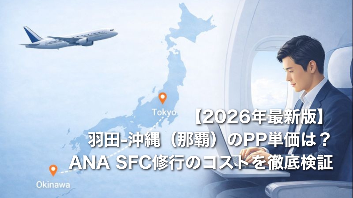 【2026年最新版】羽田-沖縄（那覇）のPP単価は？ANA SFC修行のコストを徹底検証