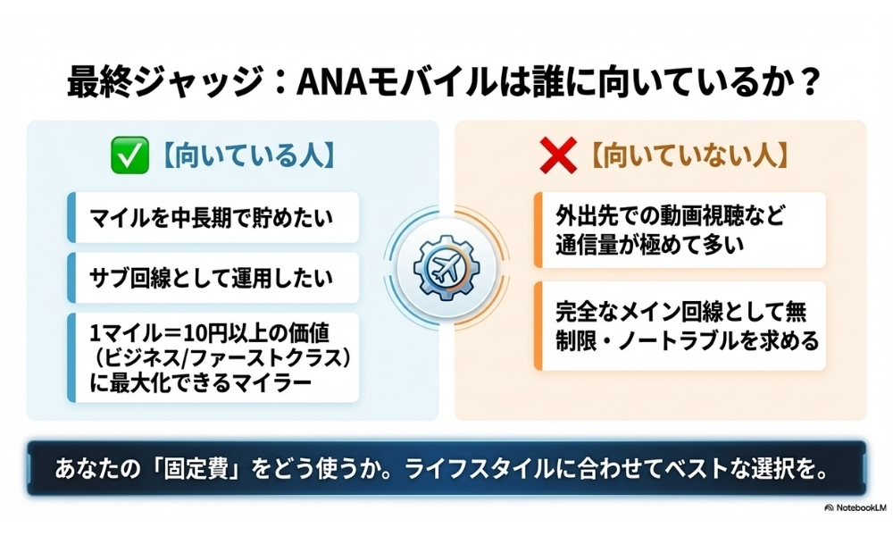 ANAモバイルは誰に向いているか？