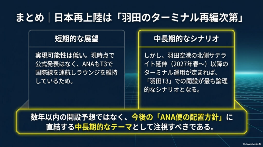 スターアライアンスラウンジ再上陸-まとめ｜日本再上陸は「羽田のターミナル再編次第」