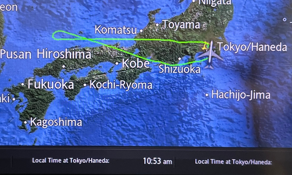 フライトマップ-日本列島をぐるぐる